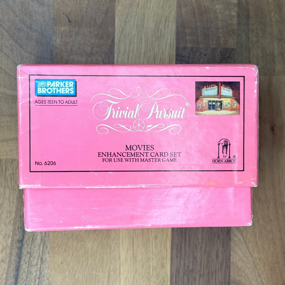 Parker Brothers Trivial Pursuit Movies Enhancement Card Set No 6206 Vintage